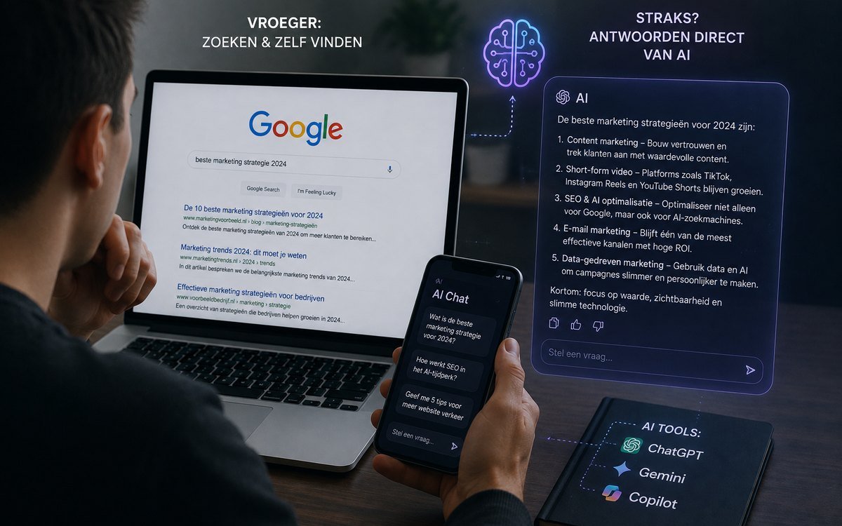 Wordt Google straks minder belangrijk door AI?