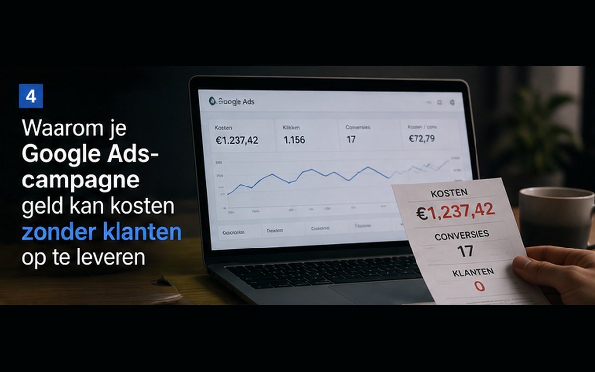 Waarom je Google Ads-campagne geld kan kosten zonder klanten op te leveren